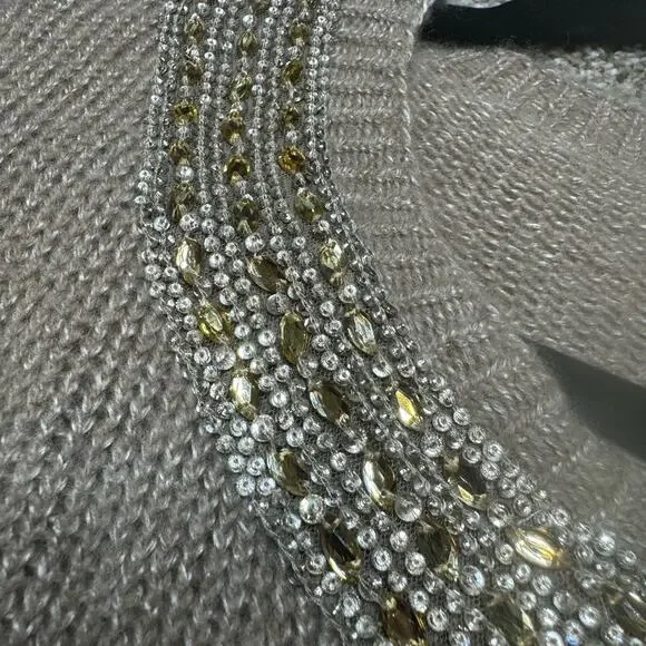 Ralph Lauren Purple Label Hand Knit Cashmere Beaded Sweater And Cardigan Size S - Picture 4 of 6